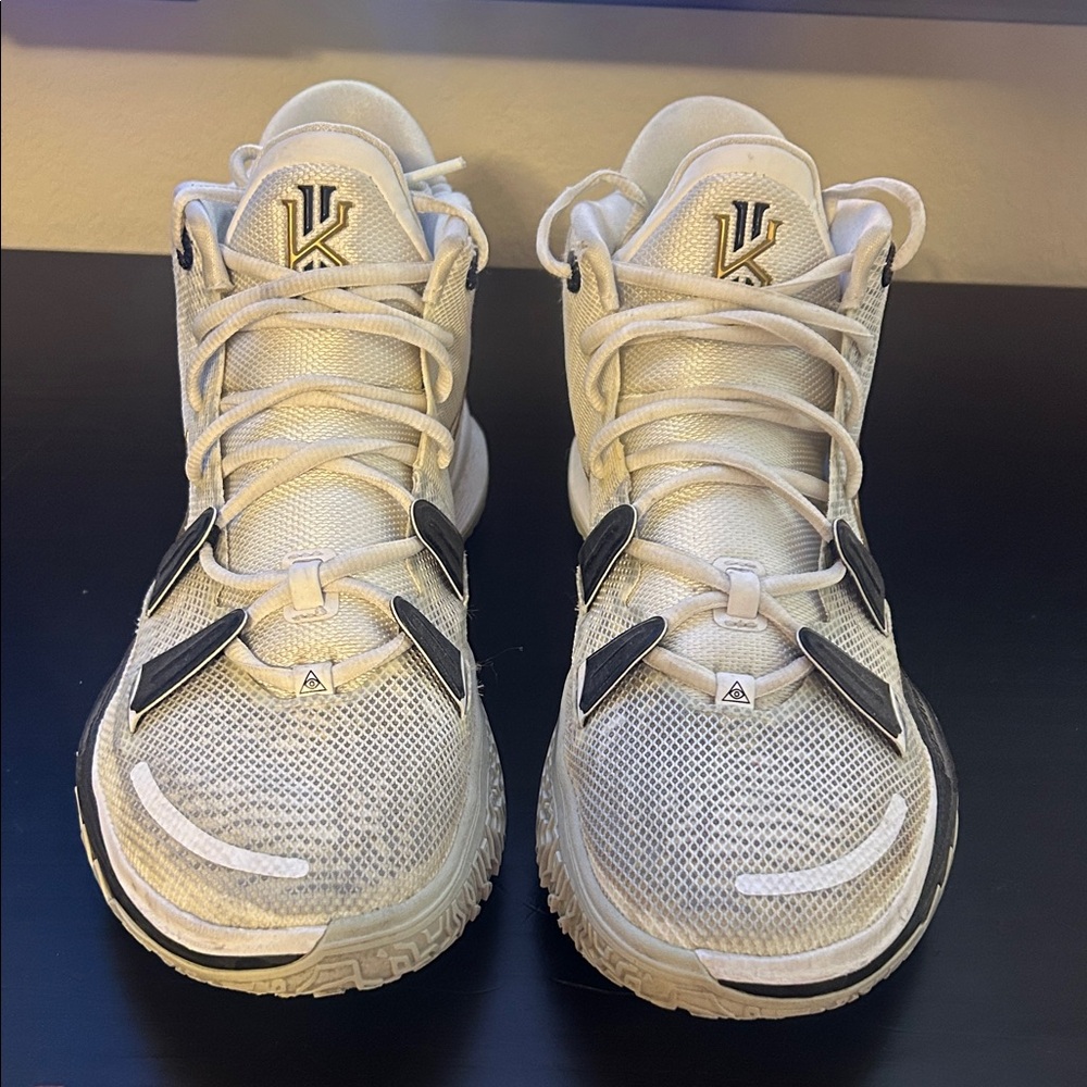 Nike Kyrie White and Black High-Top Sneakers